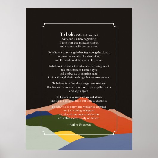 Geloof Poster (Voorkant)