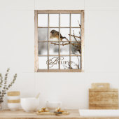 GELOOF POSTER - VOGELGEBIED VIA VENSTER (Keuken)