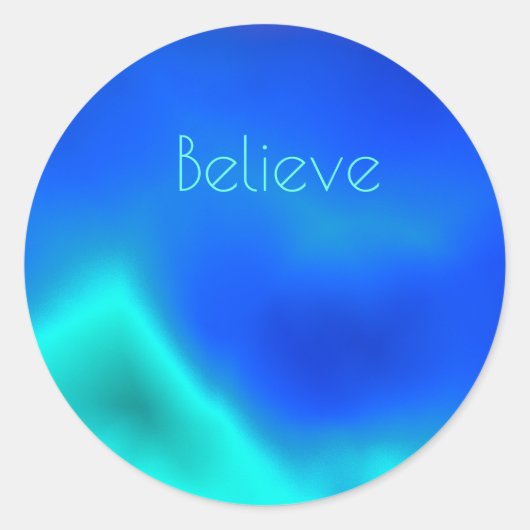 "Geloof" prachtige blauwe Sticker (Voorkant)