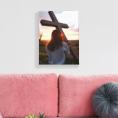 Geloof- Premium canvas met spijkerframe (glans) Afdruk (Insitu (Woonkamer))