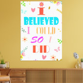 Geloof prijsopgave canvas afdruk (Insitu (Woonkamer))
