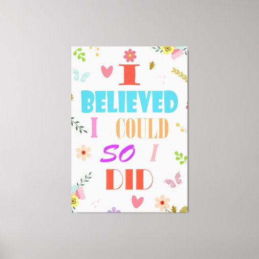 Geloof prijsopgave canvas afdruk (Voorkant)