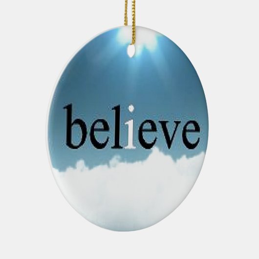 Geloof prijsopgave keramisch ornament (Rechts)