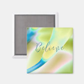 "Geloof" Print Square Magnet (Voorkant / Achterkant)