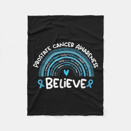 Geloof Prostaatkanker Awareness Month _ Prostaat Fleece Deken (Voorkant)