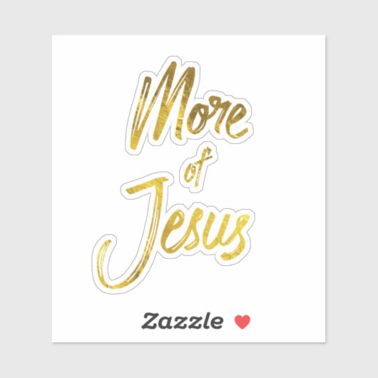 Geloof Quote: Goud Meer van Jezus Sticker (Vel)