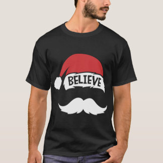 Geloof Quote Kerstman Hoed Snor Familie Reünie Ch T-shirt
