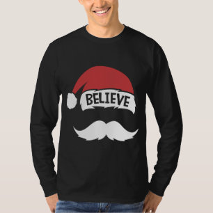 Geloof Quote Santa Hat Mustache Family Reunion Ch T-shirt