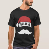 Geloof Quote Santa Hat Mustache Family Reunion Ch T-shirt (Voorkant)