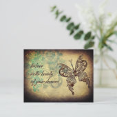 Geloof Quote Vlinder Briefkaart (Staand voorkant)