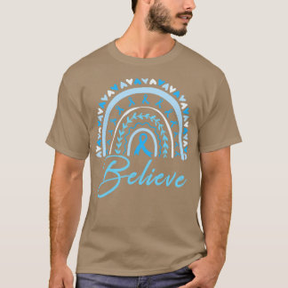 Geloof Rainbow Colon Awareness Blue Ribbon T-shirt
