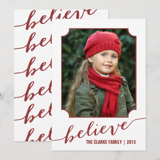 Geloof Red | Fotovakantiekaart Feestdagenkaart (Voorkant / Achterkant)