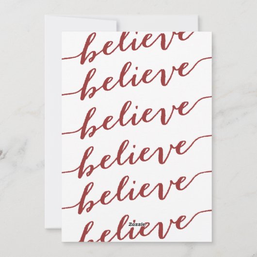 Geloof Red | Fotovakantiekaart Feestdagenkaart (Achterkant)