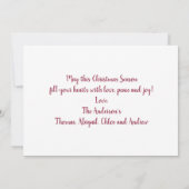 Geloof Red Snowflake Star-kerstKaart (Achterkant)