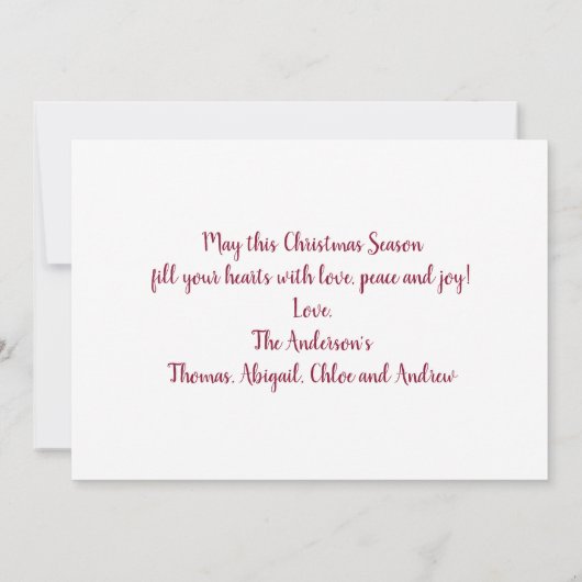 Geloof Red Snowflake Star-kerstKaart (Achterkant)