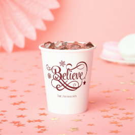 Geloof Red Snowflakes Stars kerstfeestdag Papieren Bekers