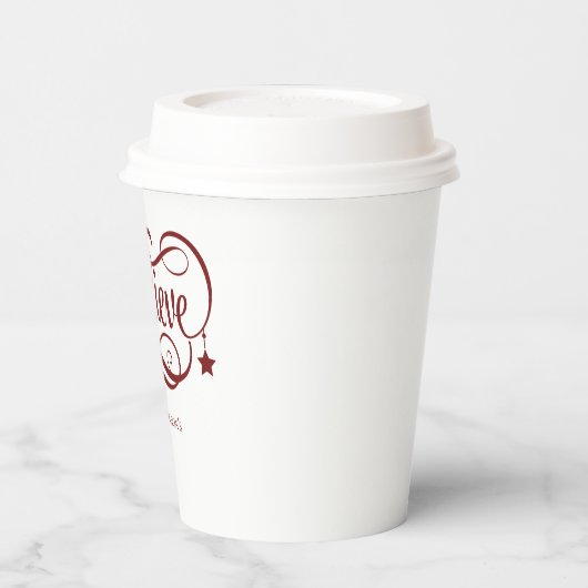 Geloof Red Snowflakes Stars kerstfeestdag Papieren Bekers (Links)