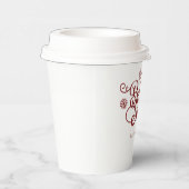 Geloof Red Snowflakes Stars kerstfeestdag Papieren Bekers (Rechts)