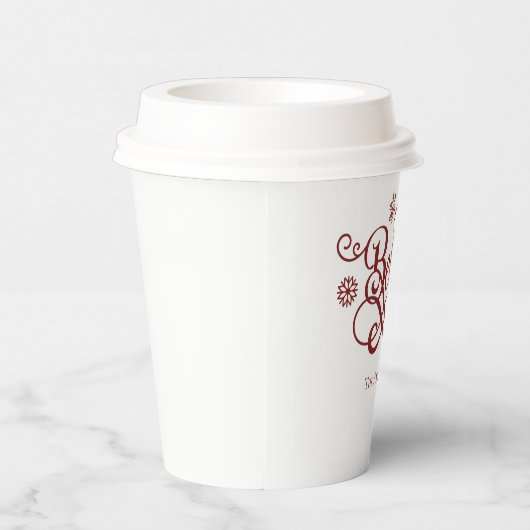 Geloof Red Snowflakes Stars kerstfeestdag Papieren Bekers (Rechts)