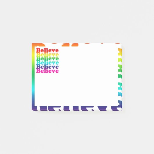 Geloof regenboog post-it® notes (Voorkant)
