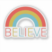 Geloof regenboog sticker (Voorkant)