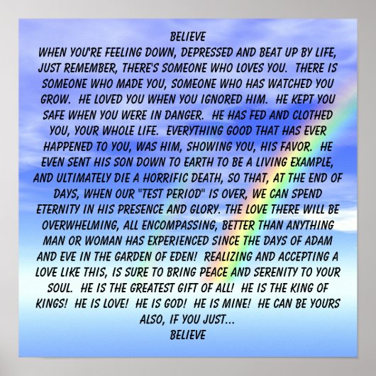 GELOOF... Religieus poster (Voorkant)