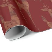 Geloof rendieren - Kerst Schattige rood Cadeaupapier (Rol Hoek)