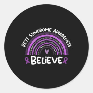 Geloof RETT Syndroom Awareness Month RETT Syndroom Ronde Sticker