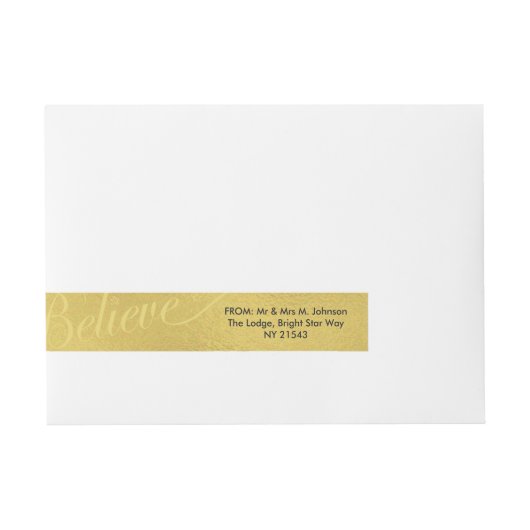 Geloof - Return Adreslabel Wikkel (Voorkant)