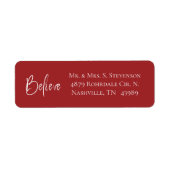 Geloof Rode Moderne Vakantie Etiket (Voorkant)