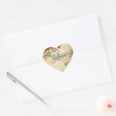 'Geloof'  rode poinsettia Bloemenkerst Hart Sticker (Envelop)