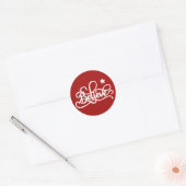 Geloof  ronde sticker (Envelop)