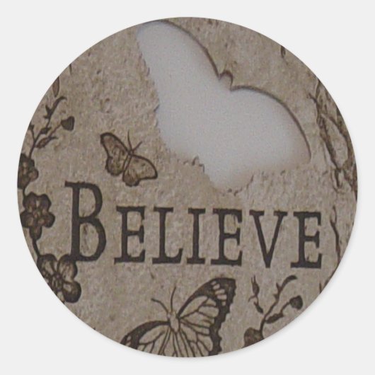 GELOOF RONDE STICKER (Voorkant)