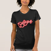 Geloof rood en wit dames t-shirt (Voorkant)