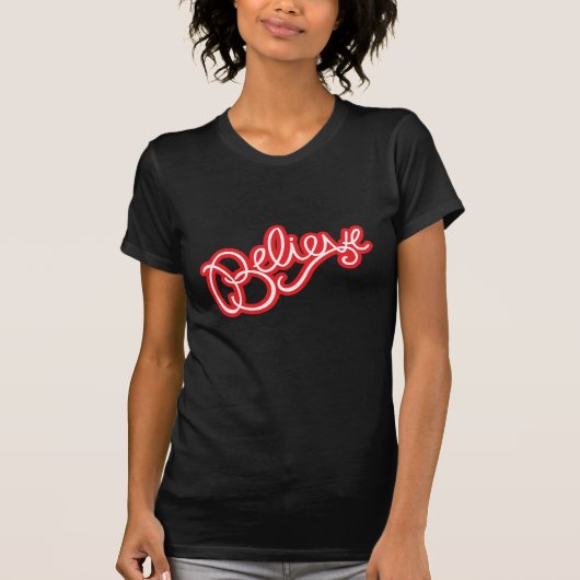 Geloof rood en wit dames t-shirt (Voorkant)