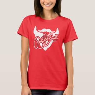 Geloof rood en wit dames t-shirt