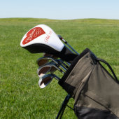 Geloof rood en wit hart golfheadcover (Insitu)