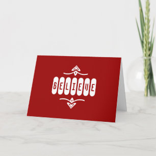 Geloof - Rood Feestdagen Kaart