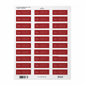 Geloof Rood Modern Vakantie Etiket (Full Sheet)