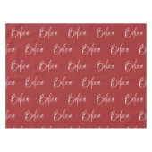 Geloof rood wit moderne kerstvakantie tafelkleed (Voorkant (Horizontaal))