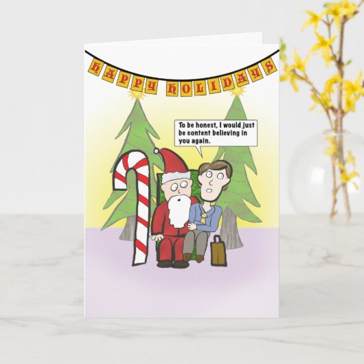 Geloof (Rough Year) Grappige Vakantie Kaart (Gele Bloem)