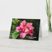 Geloof Roze Hibiscus Bloem Art Note Kaart (Voorkant)