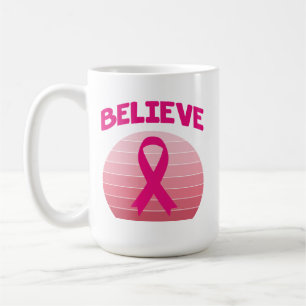 Geloof roze lintretrob koffiemok