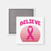 Geloof roze lintretrob magneet (Voorkant / Achterkant)