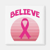 Geloof roze lintretrob magneet (Voorkant)