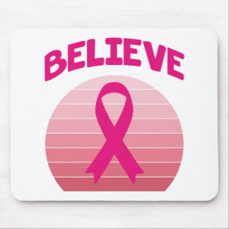 Geloof roze lintretrob muismat