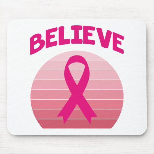 Geloof roze lintretrob muismat (Voorkant)