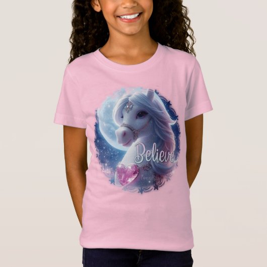 GELOOF roze top fantasie schattig (Voorkant)