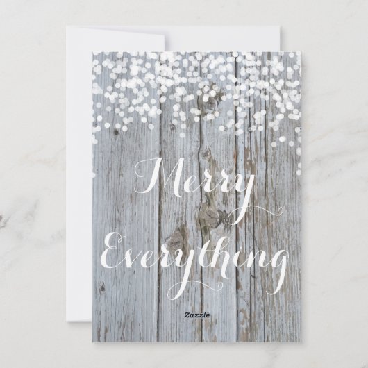 Geloof Rustisch Hood Sparkle Stars Kerstmis Feestdagenkaart (Achterkant)