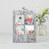 Geloof Rustisch Hood Sparkle Stars Kerstmis Feestdagenkaart (Staand voorkant)